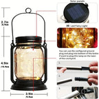 Vintage Mason Jar Solar Light Set
