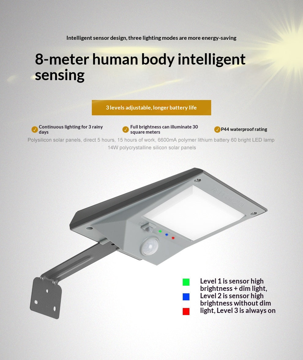 Solar Motion Sensor Wall Light