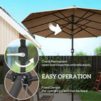 Double Sided Outdoor Umbrella With Lighting