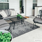 Frankville Black & White Outdoor Rug