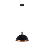 Industrial Black and Brass Pendant Light