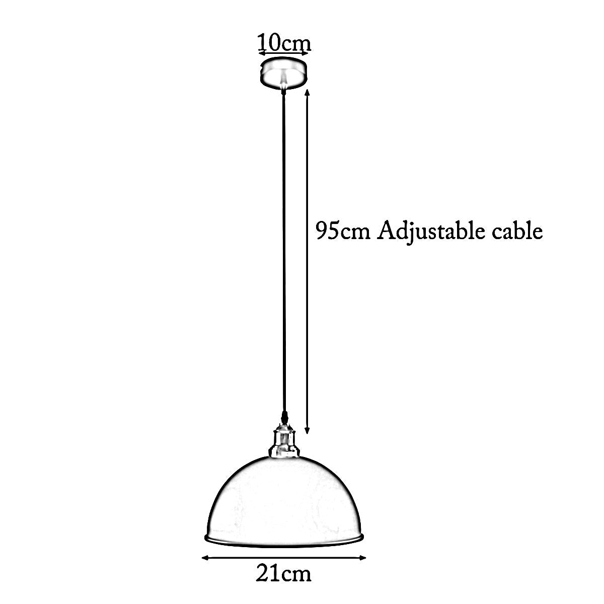 Industrial Black and Brass Pendant Light