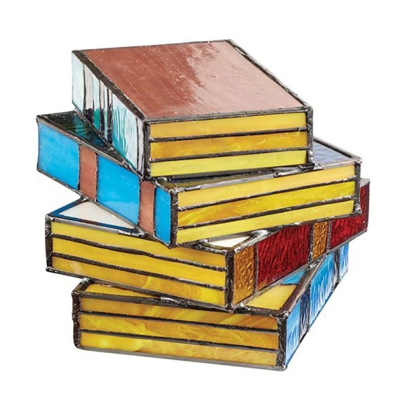 Stained Glass Book Lamp | Handcrafted Art Lighting