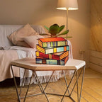 Stained Glass Book Lamp | Handcrafted Art Lighting