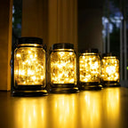 Vintage Mason Jar Solar Light Set