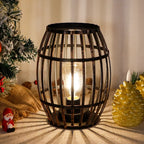 Brushed Gold Metal Wine Barrel Lamp
