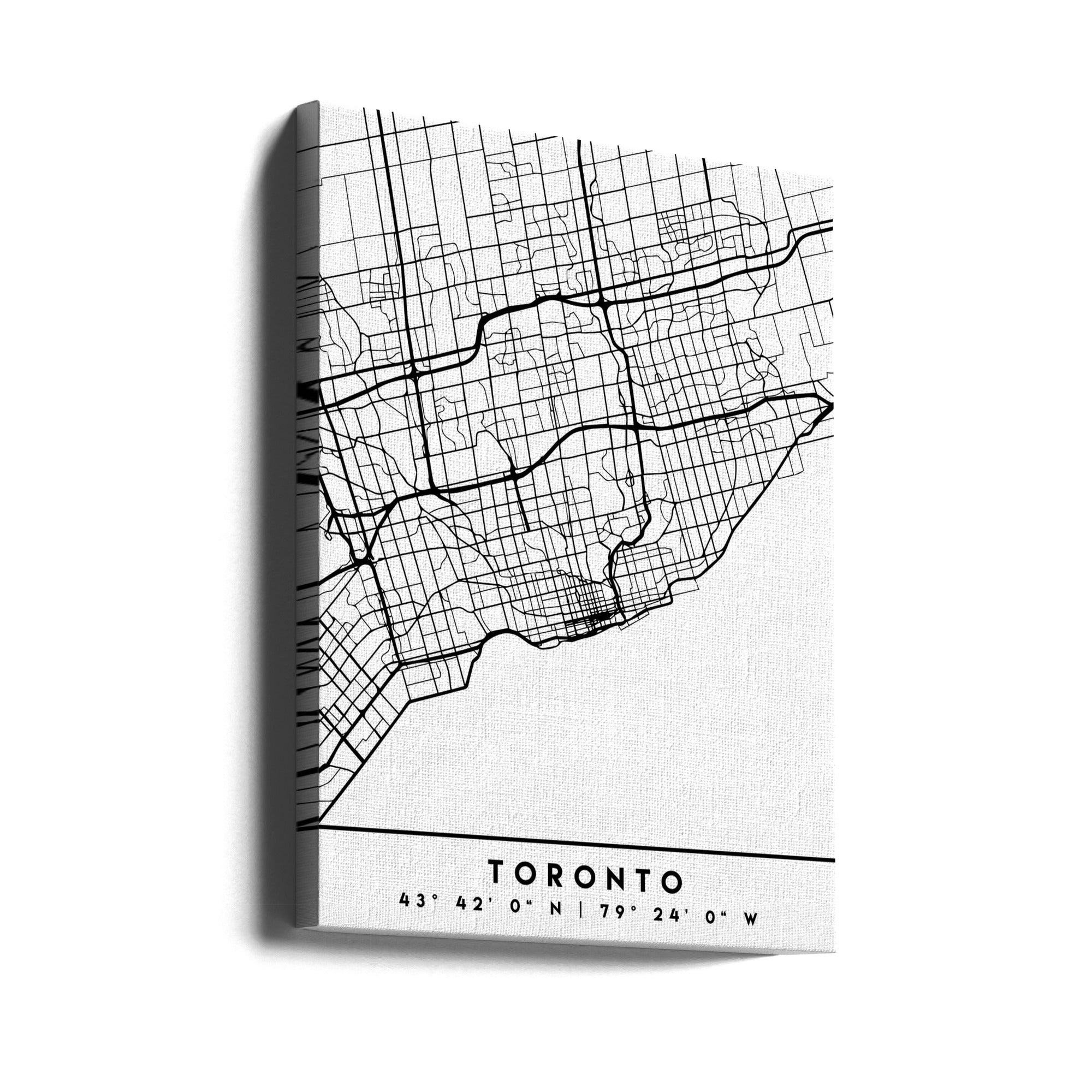Black Maps 89 Canvas Print