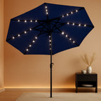 Illuminating Navy Blue Solar Powered Patio Umbrella