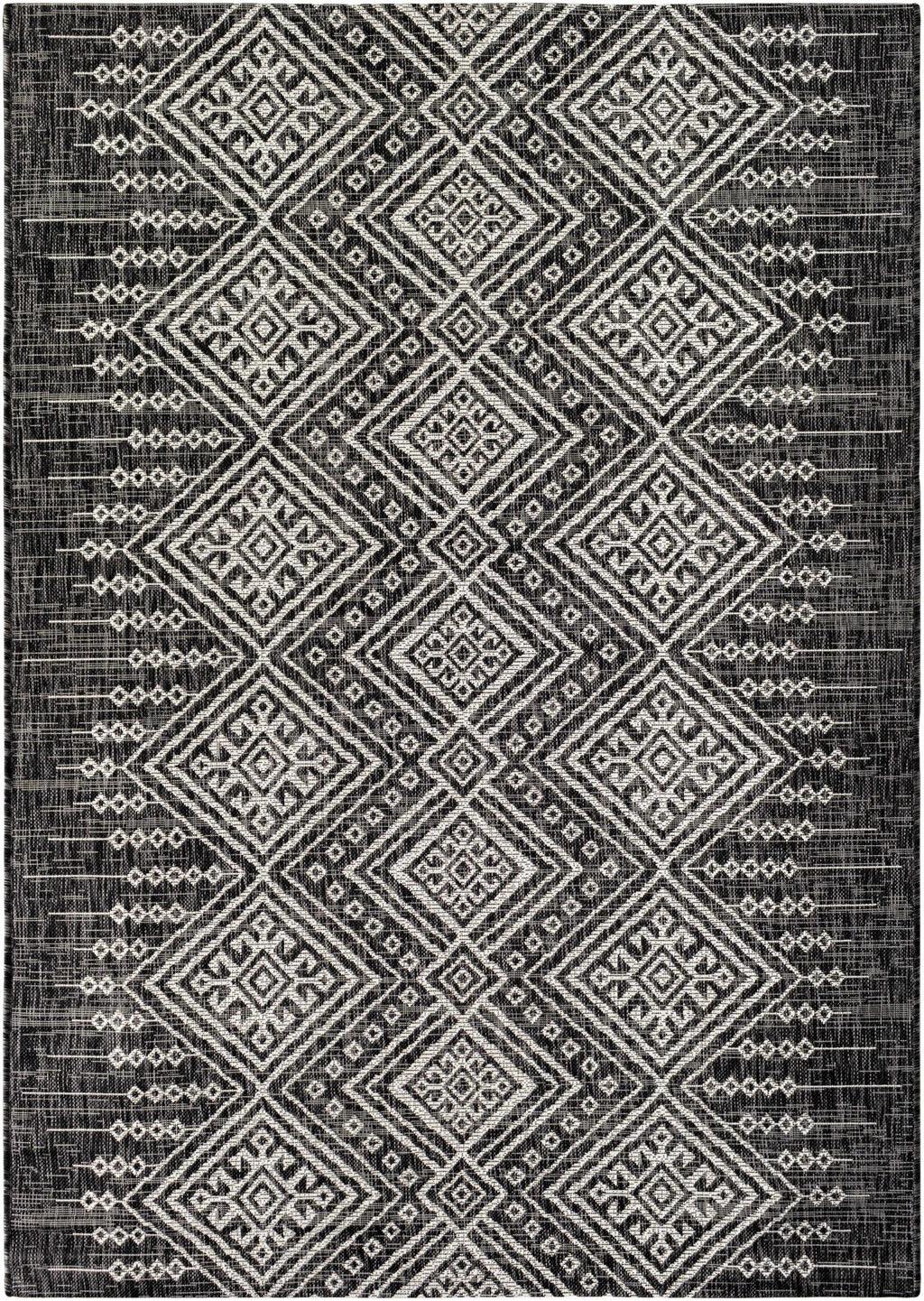 Frankville Black & White Outdoor Rug