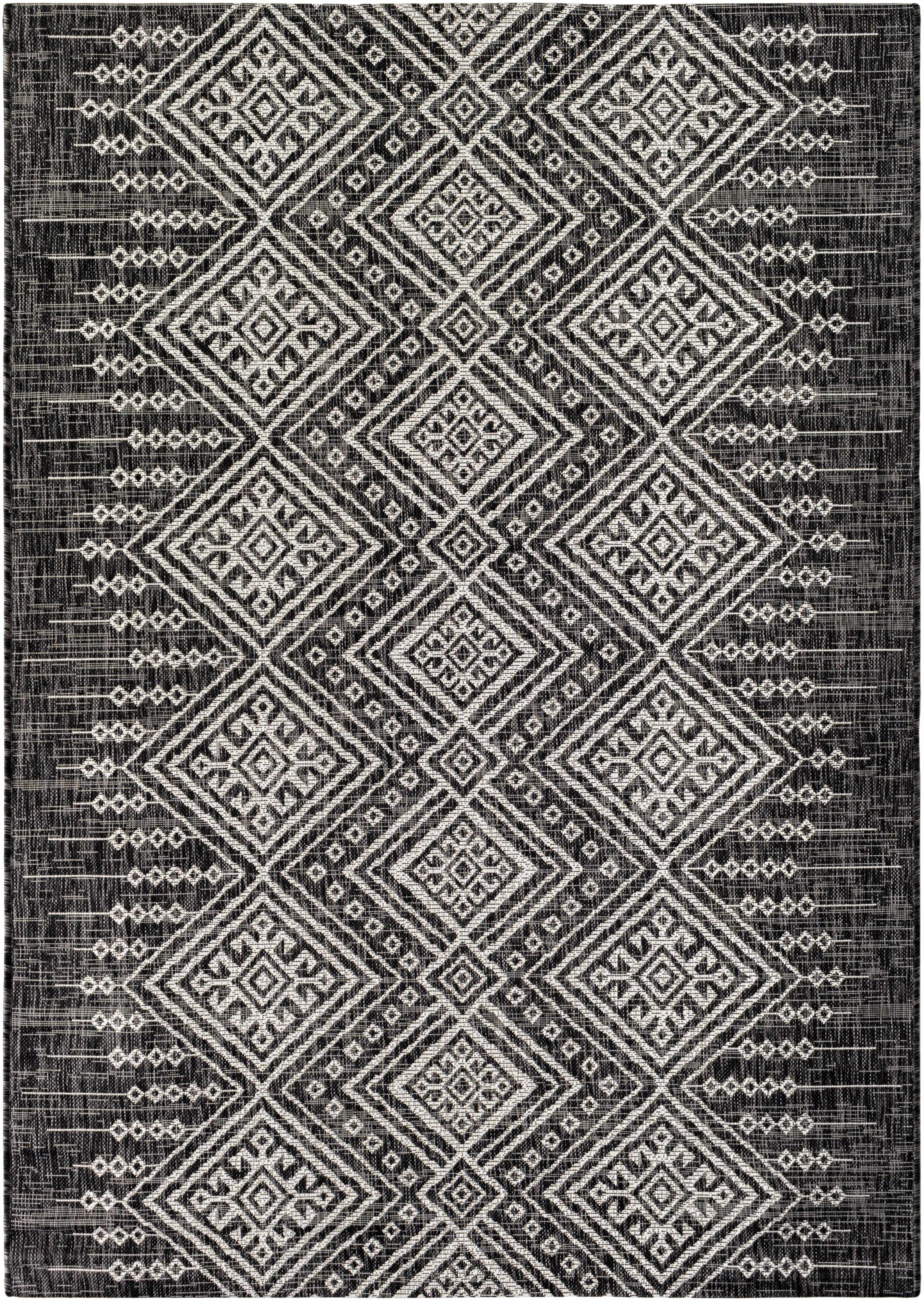 Frankville Black & White Outdoor Rug