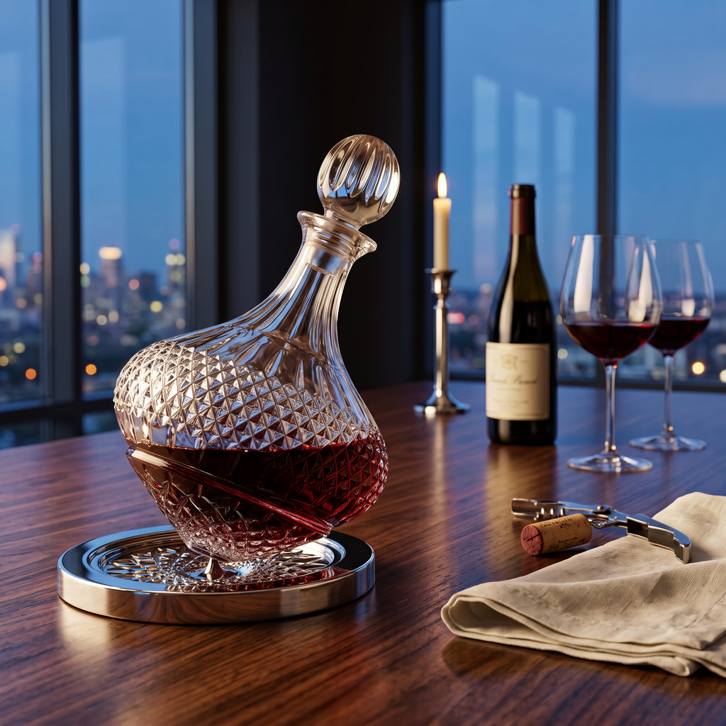 Opulent Rotating Wine Decanter