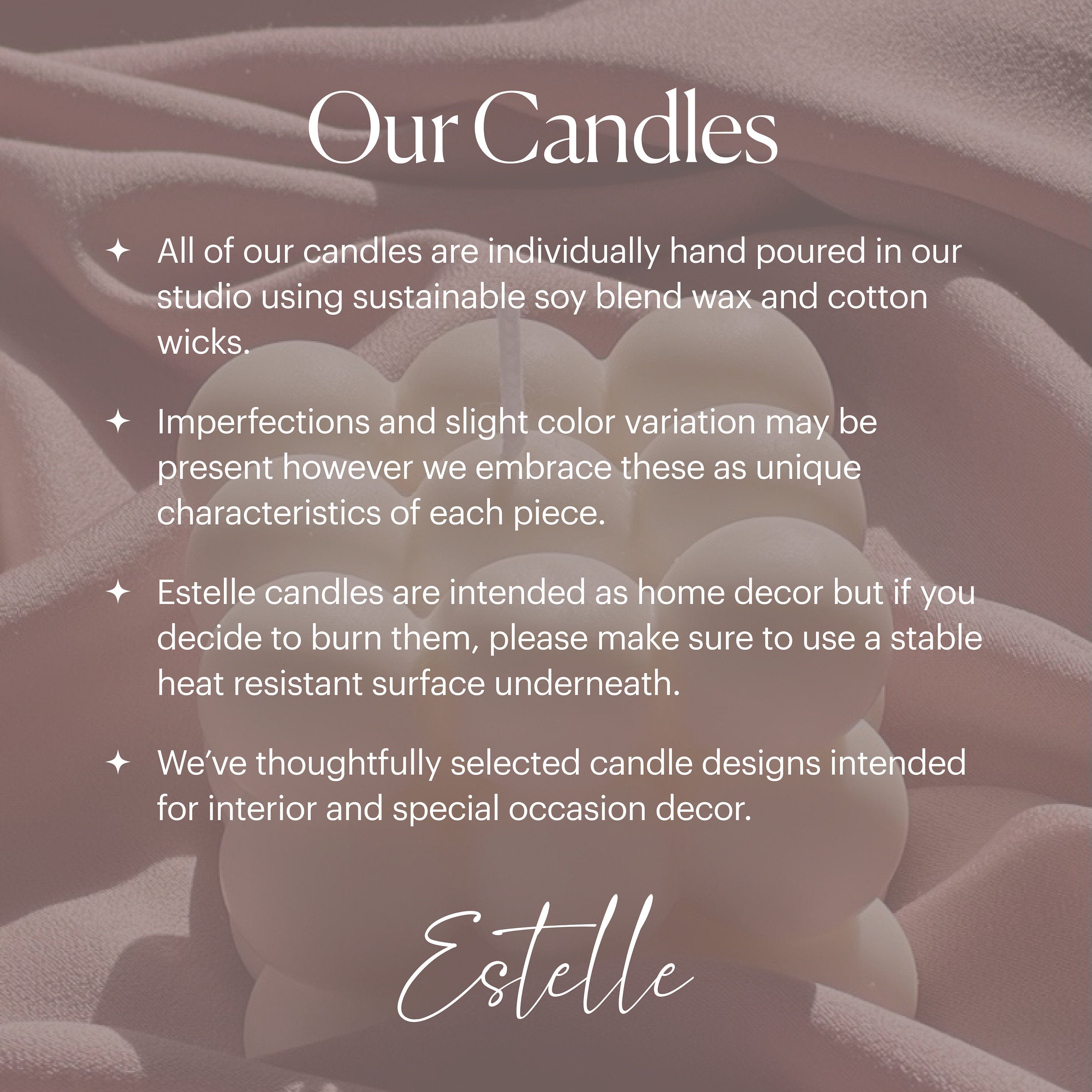 Handmade Leaf Pillar Soy Candle | Home Decor