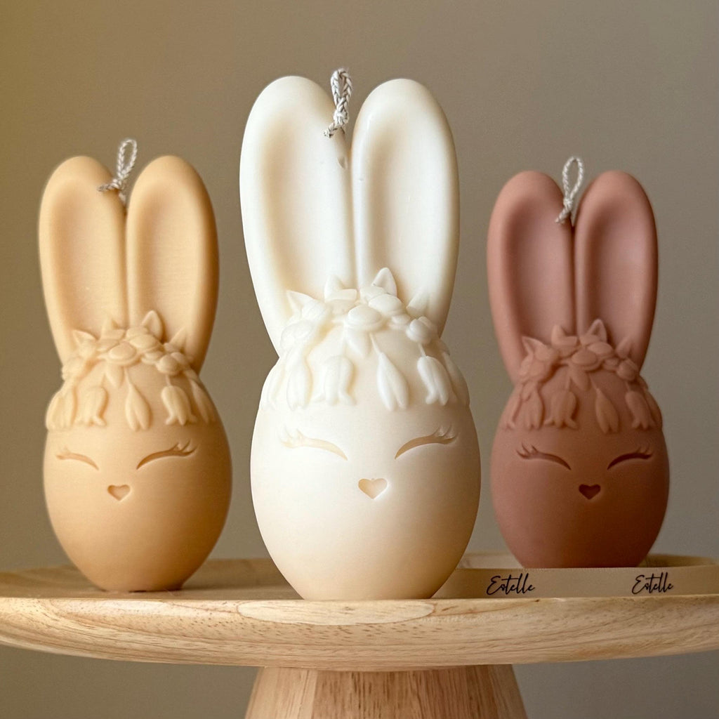 Egg Rabbit Soy Candle: Handmade Home Decor, New Home Gift
