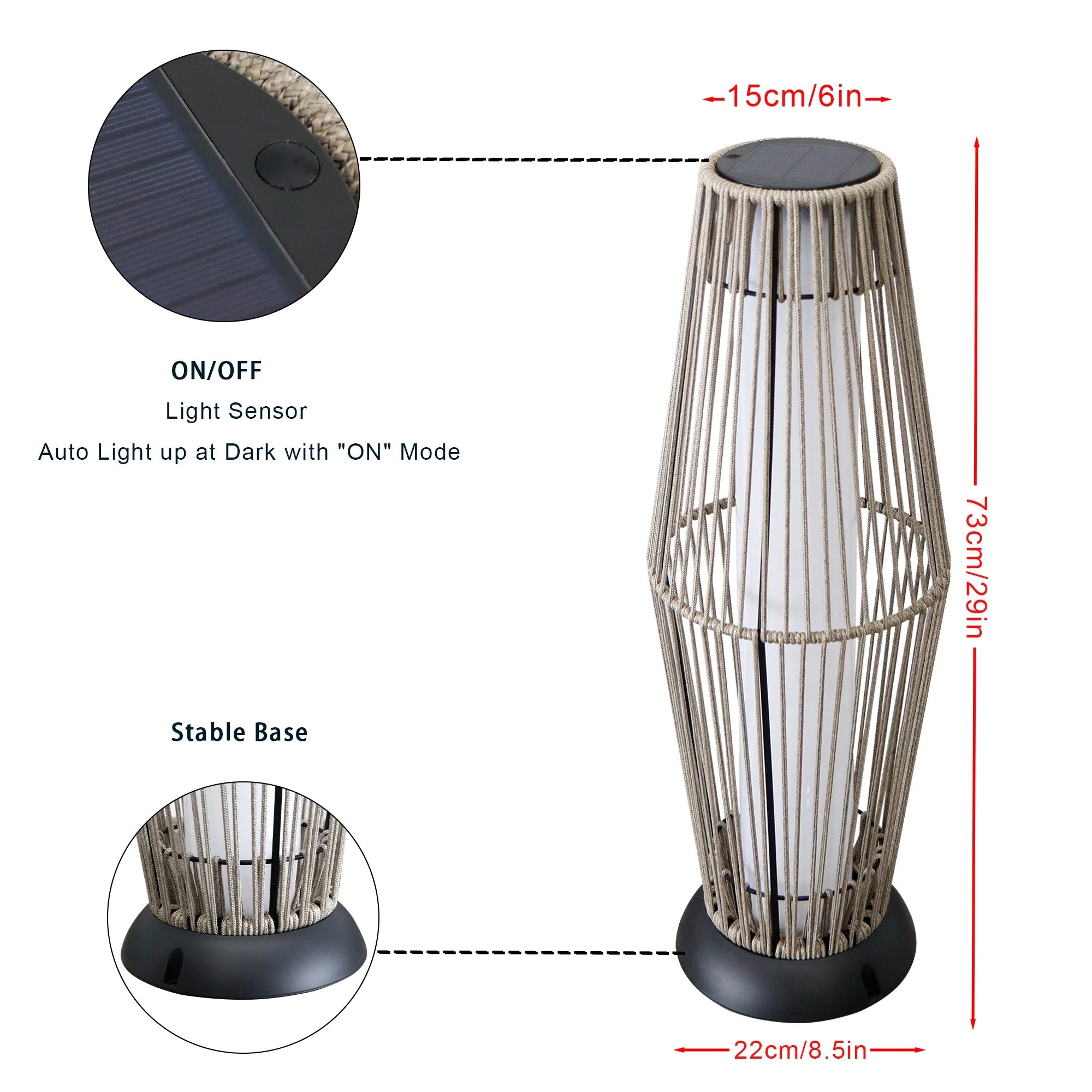 Solar Powered Outdoor Floor Lamp