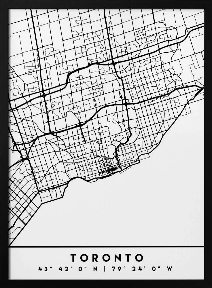 Black Maps 89 Canvas Print