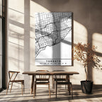 Black Maps 89 Canvas Print