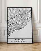 Black Maps 89 Canvas Print