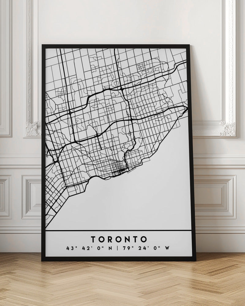 Black Maps 89 Canvas Print
