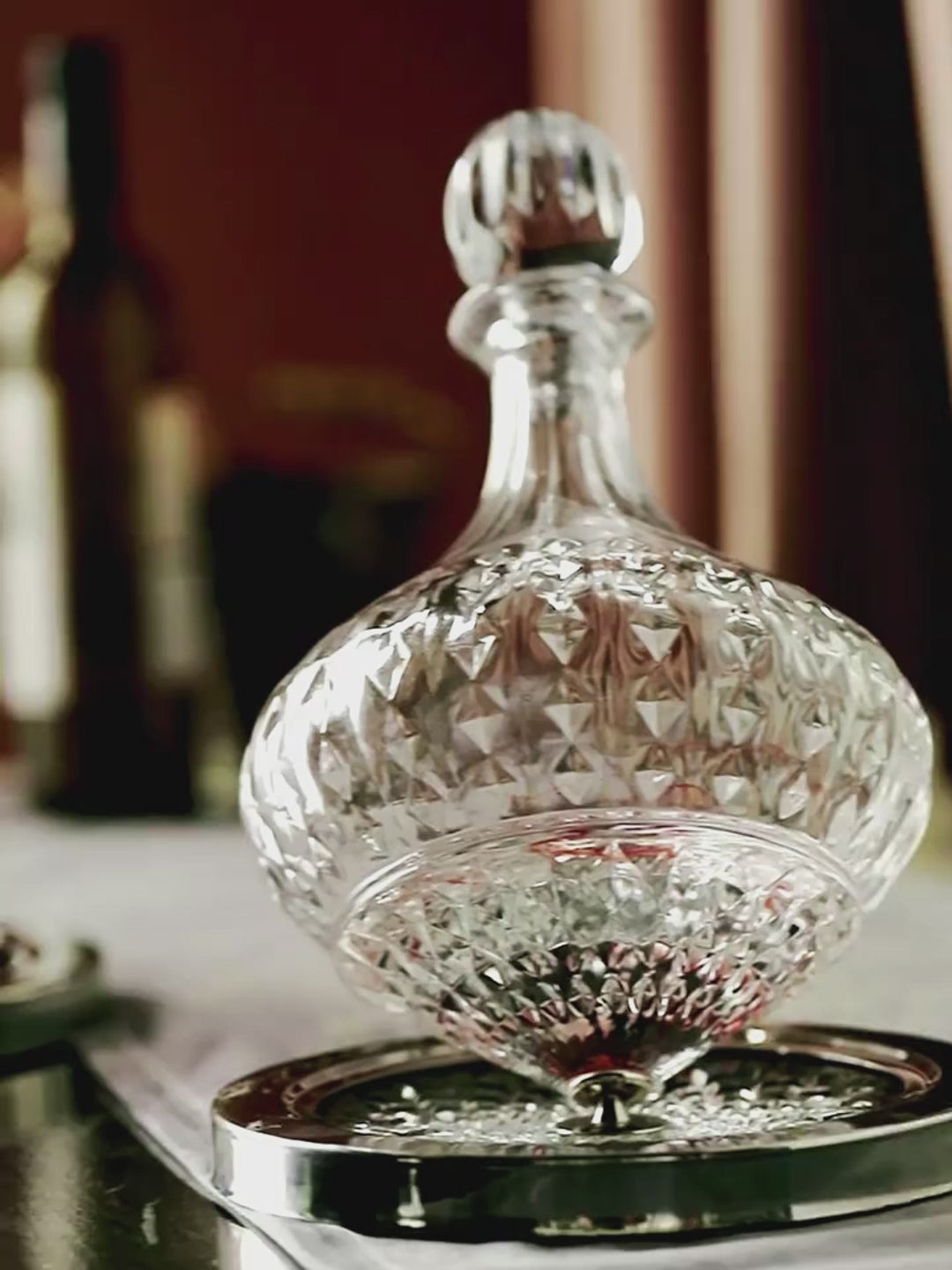 Opulent Rotating Wine Decanter