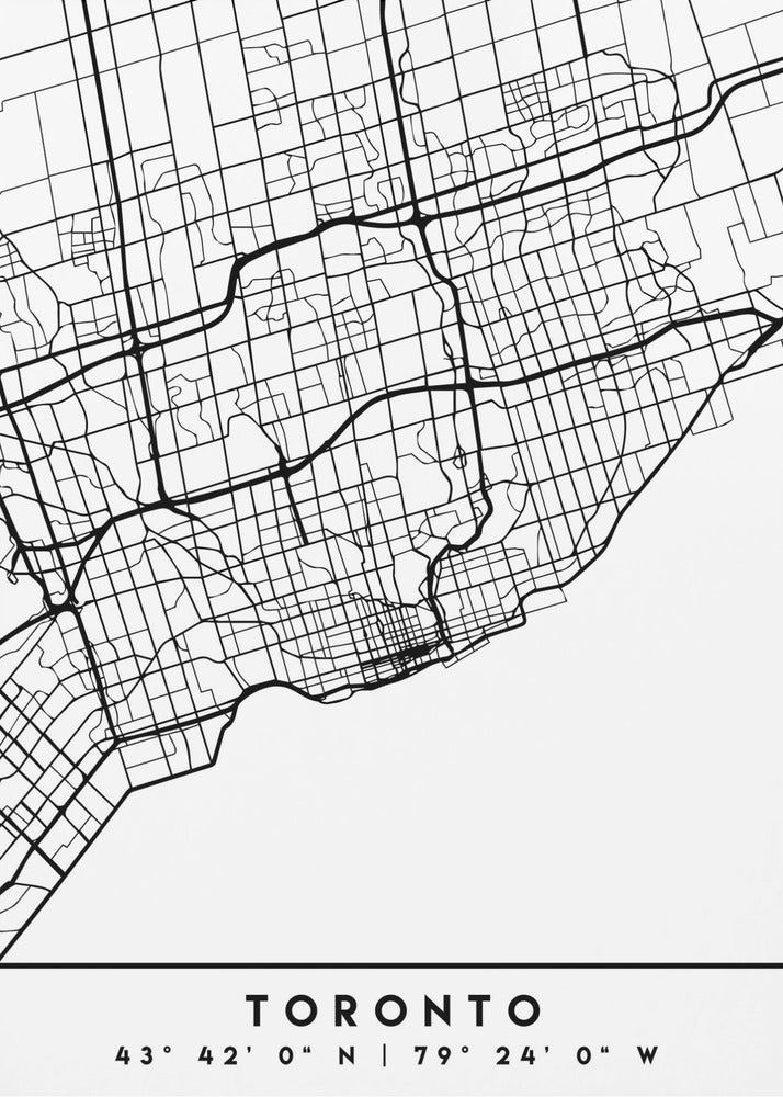 Black Maps 89 Canvas Print